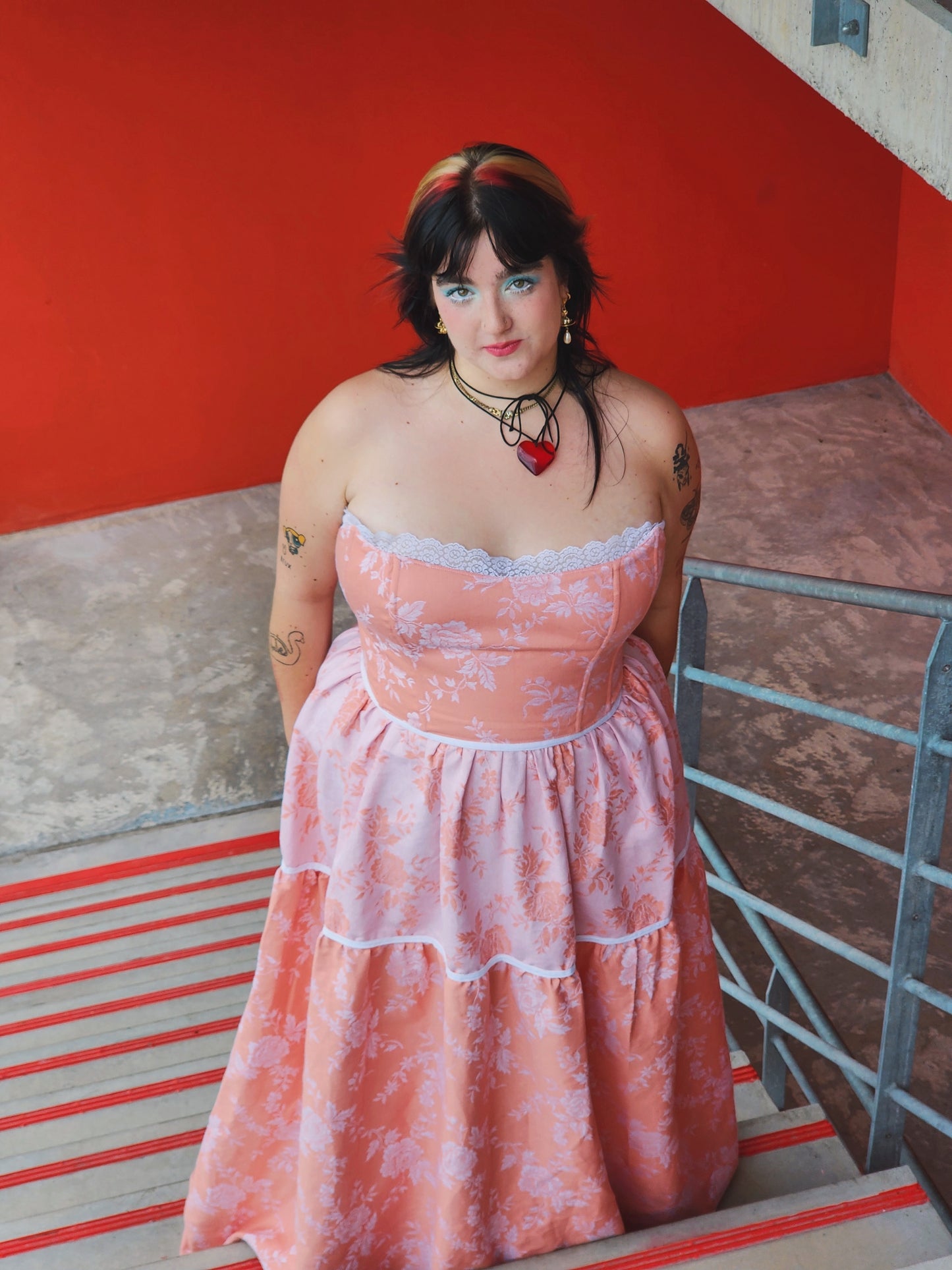 Rosaline - Robe bustier en toile de coton