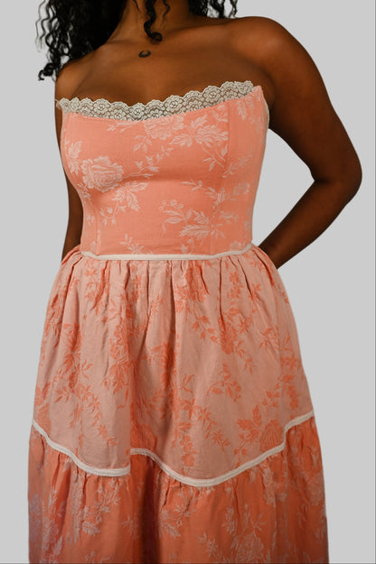 Rosaline - Robe bustier en toile de coton