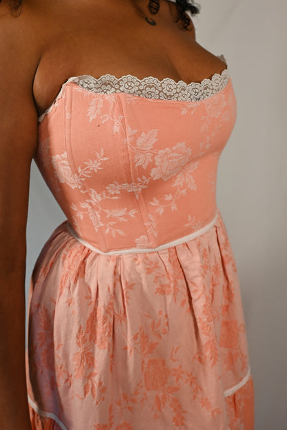 Rosaline - Robe bustier en toile de coton