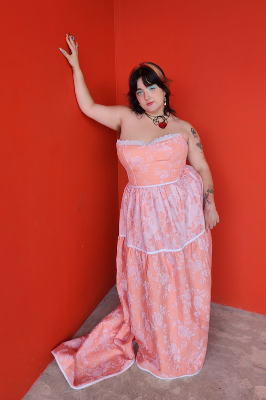 Rosaline - Robe bustier en toile de coton