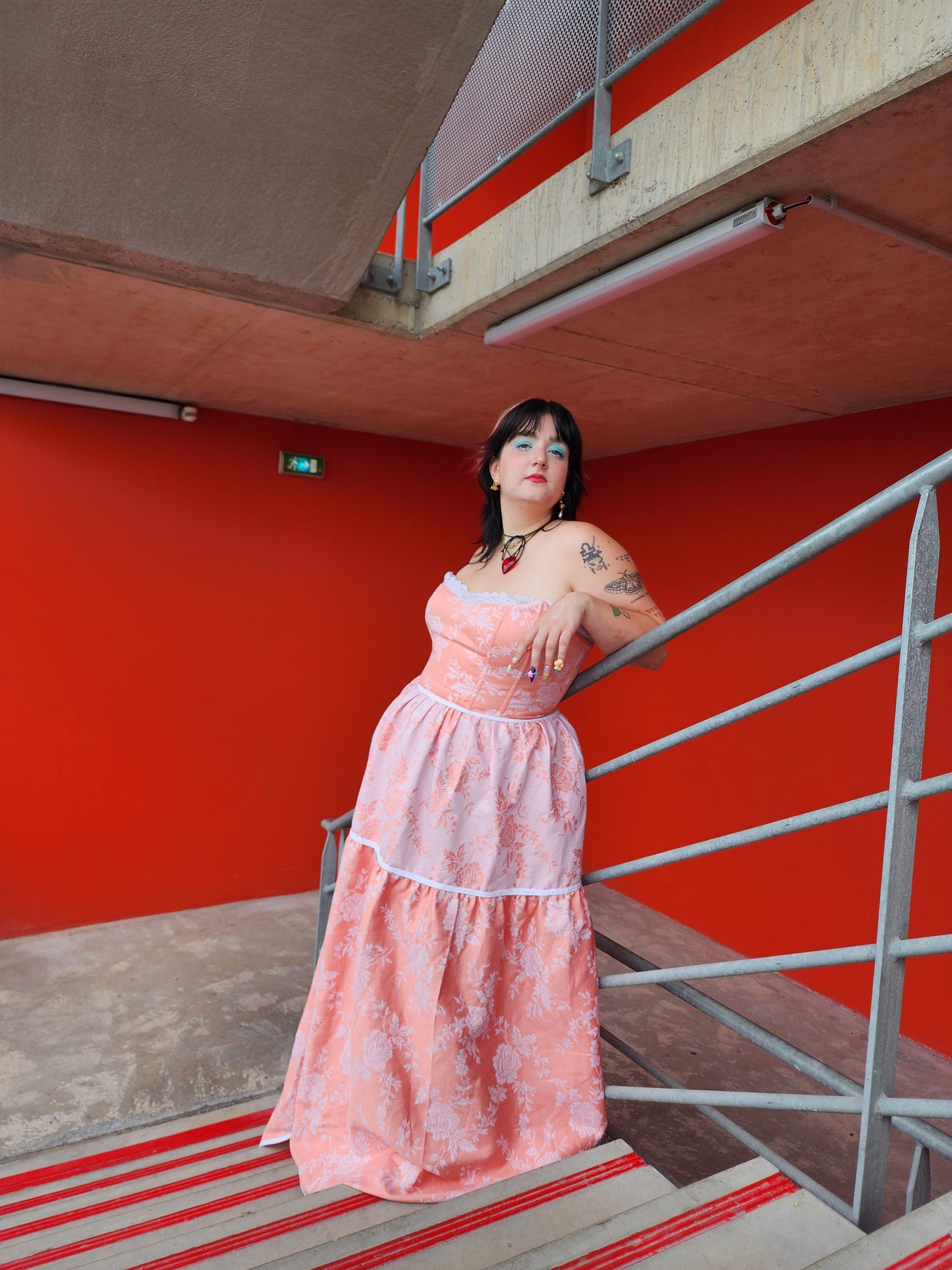 Rosaline - Robe bustier en toile de coton