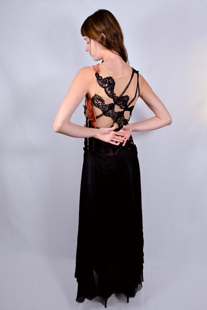 Vestiges - Robe en dentelle et soie